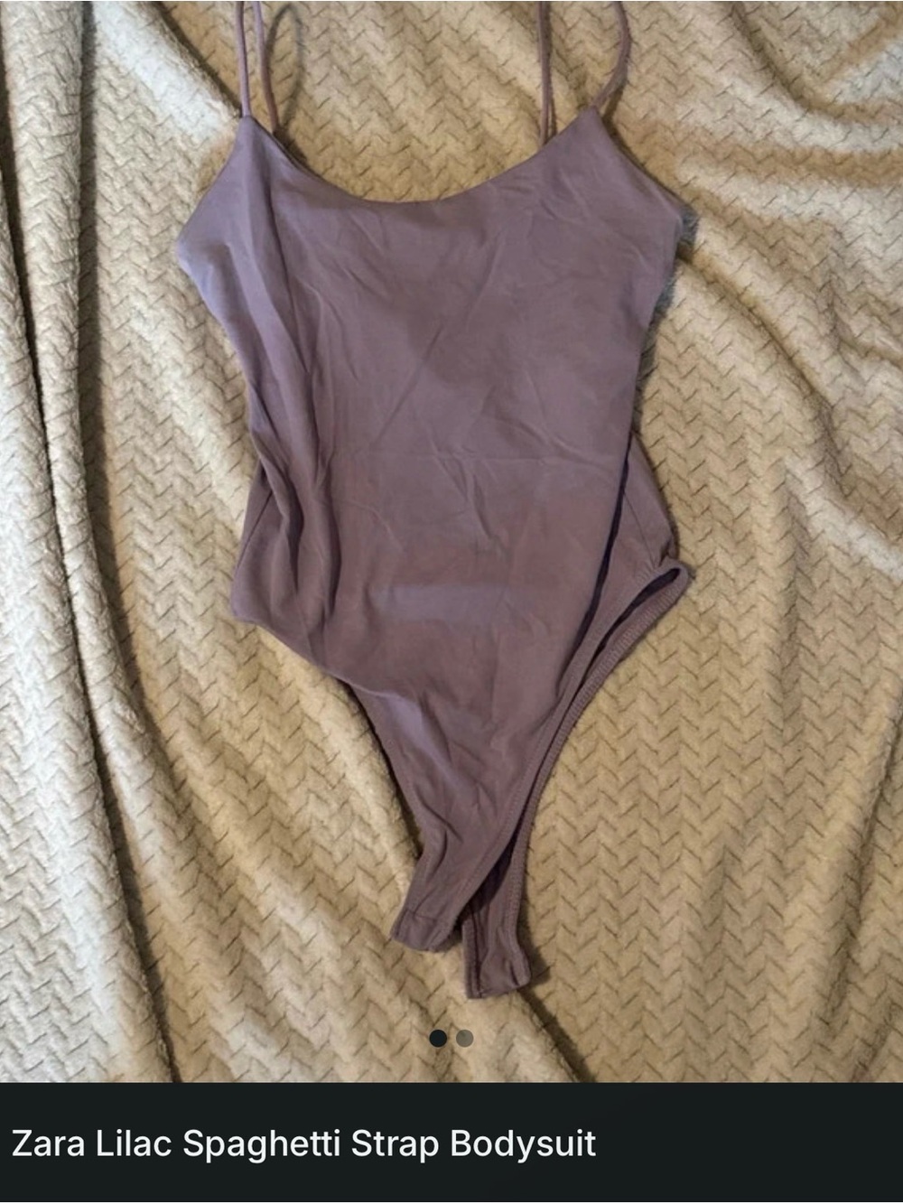 Zara Lilac Spaghetti-Strap Bodysuit